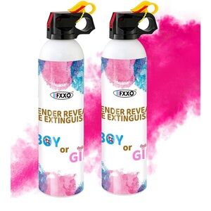 Gender Reveal Fire Extinguisher with Pink Powder 2 pack
